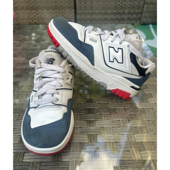 New Balance 550 “White/Navy/Red” (Kids Size 12) - Picture 6 of 8